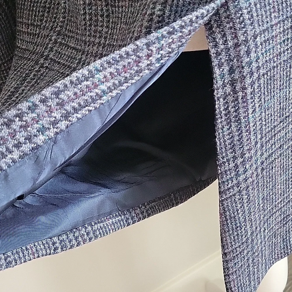 Vintage Woolrich Blazer Plaid Wool Blue Multicolor Excellent Condition